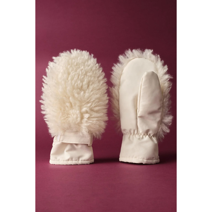 Митенки из искусственного курчавого меха - коллекция лыжной одежды