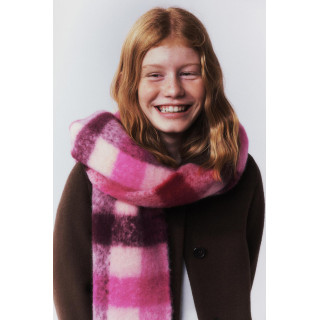 ШАРФ В КЛЕТКУ ИЗ ТРИКОТАЖА