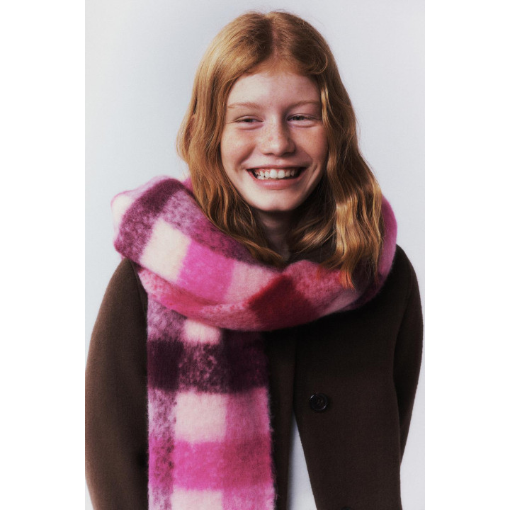 ШАРФ В КЛЕТКУ ИЗ ТРИКОТАЖА