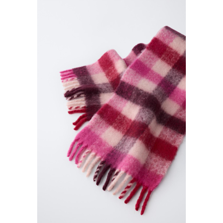 ШАРФ В КЛЕТКУ ИЗ ТРИКОТАЖА