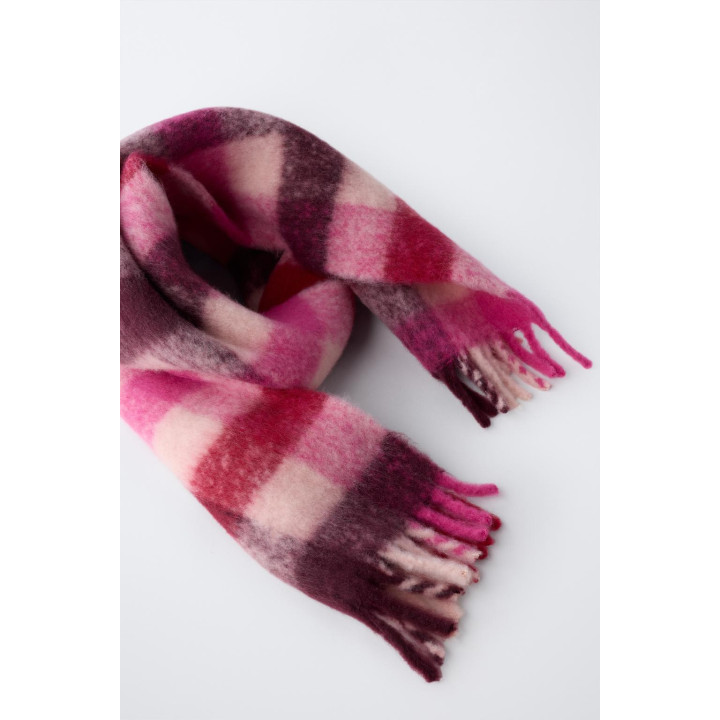 ШАРФ В КЛЕТКУ ИЗ ТРИКОТАЖА