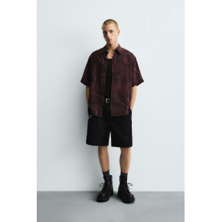 РУБАШКА ИЗ СТРУЯЩЕЙСЯ ТКАНИ С ПРИНТОМ TIE DYE