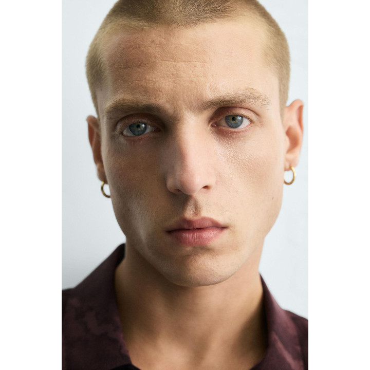 РУБАШКА ИЗ СТРУЯЩЕЙСЯ ТКАНИ С ПРИНТОМ TIE DYE