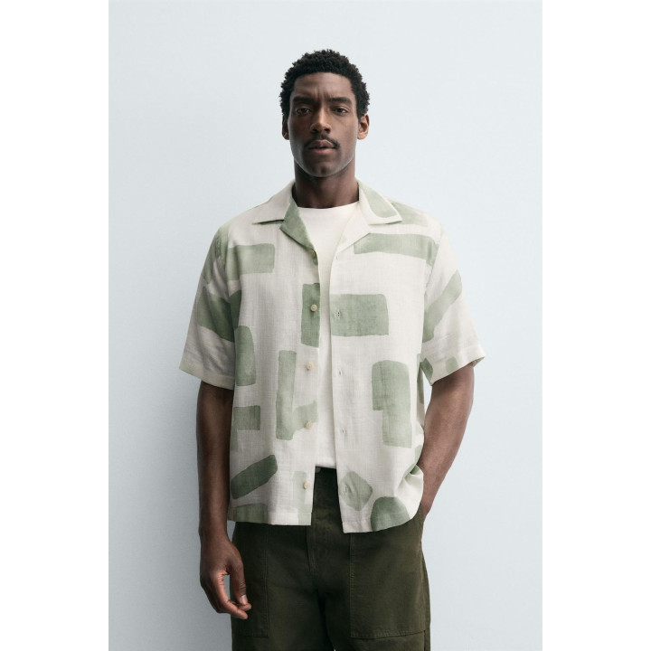 Рубашка с абстрактным принтом