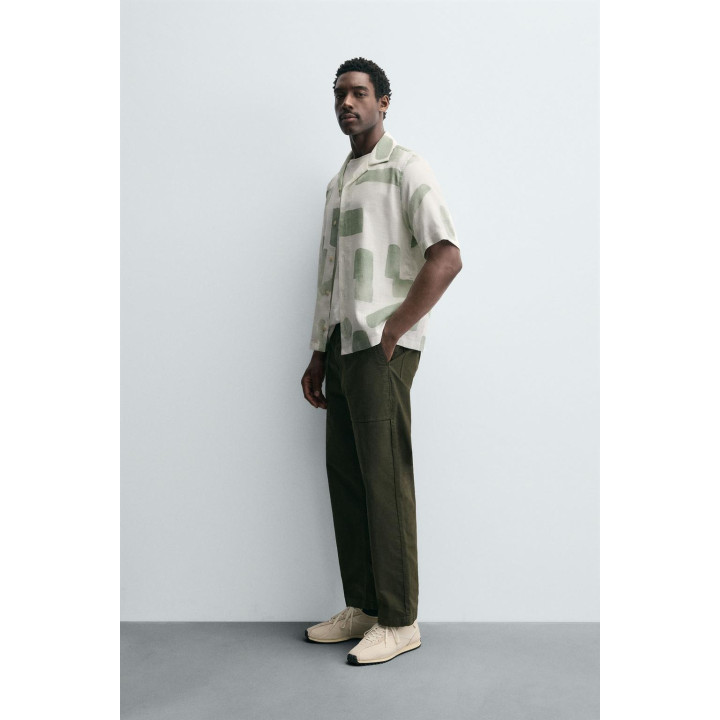 Рубашка с абстрактным принтом