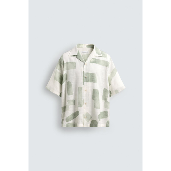 Рубашка с абстрактным принтом