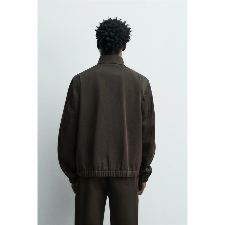 КУРТКА ИЗ РЕЛЬЕФНОЙ ШЕРСТИ И ХЛОПКА