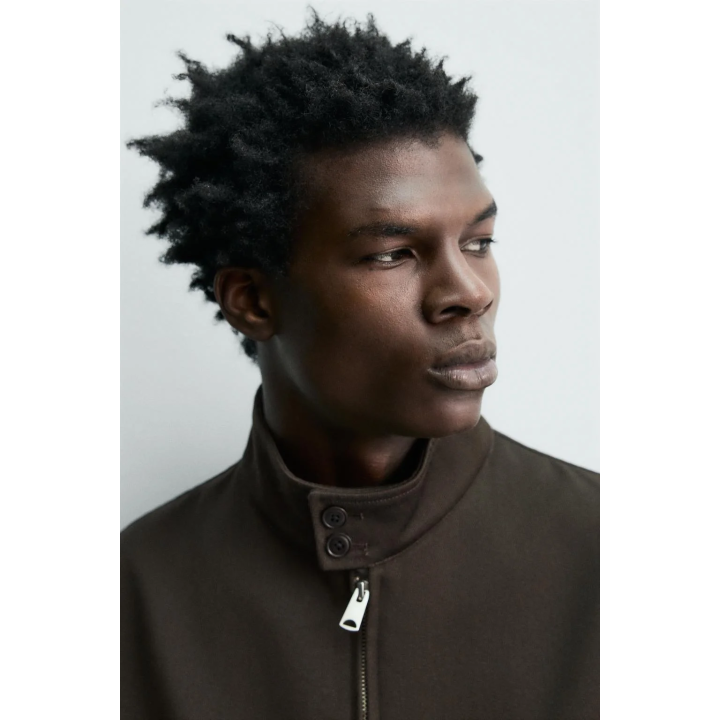 КУРТКА ИЗ РЕЛЬЕФНОЙ ШЕРСТИ И ХЛОПКА