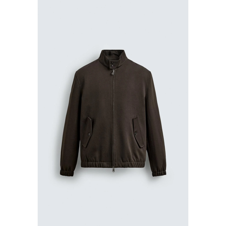 КУРТКА ИЗ РЕЛЬЕФНОЙ ШЕРСТИ И ХЛОПКА