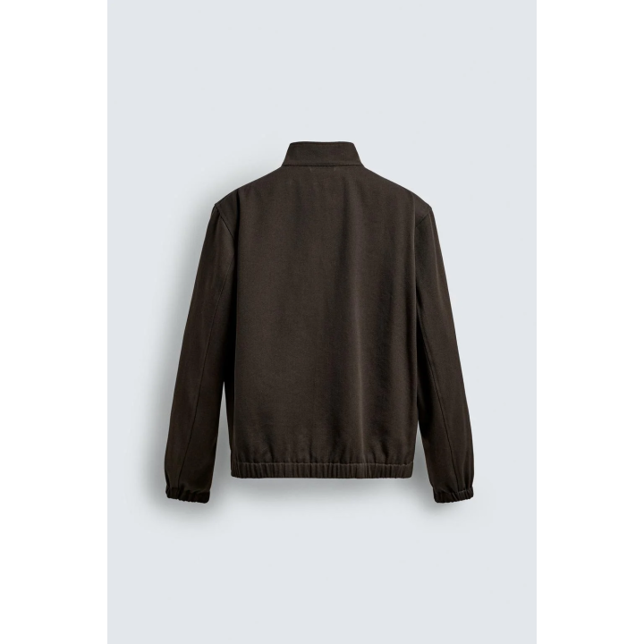 КУРТКА ИЗ РЕЛЬЕФНОЙ ШЕРСТИ И ХЛОПКА