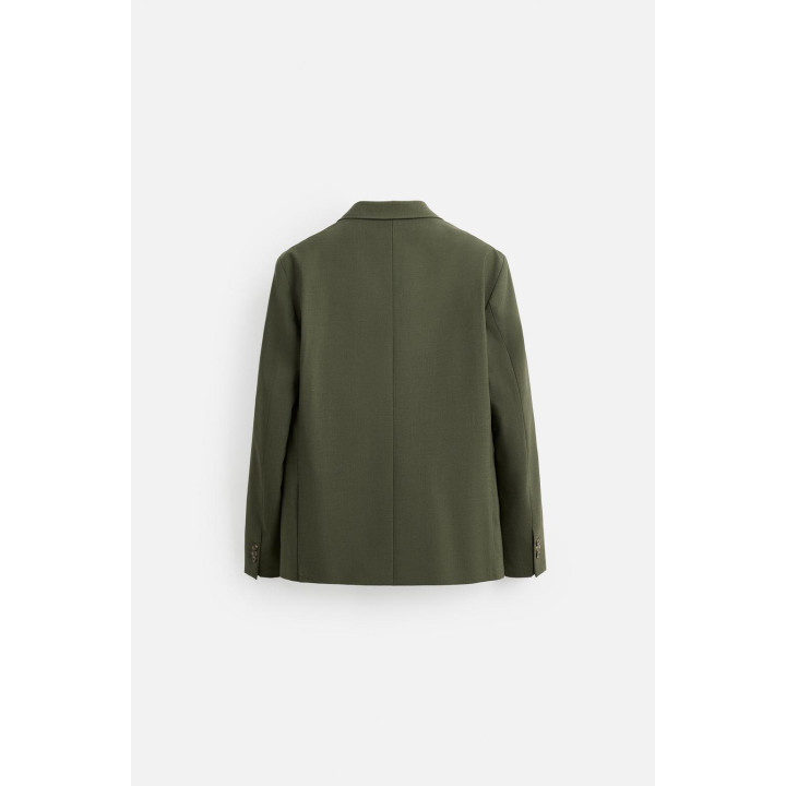 ДВУБОРТНЫЙ КОСТЮМНЫЙ БЛЕЙЗЕР С ШЕРСТЬЮ