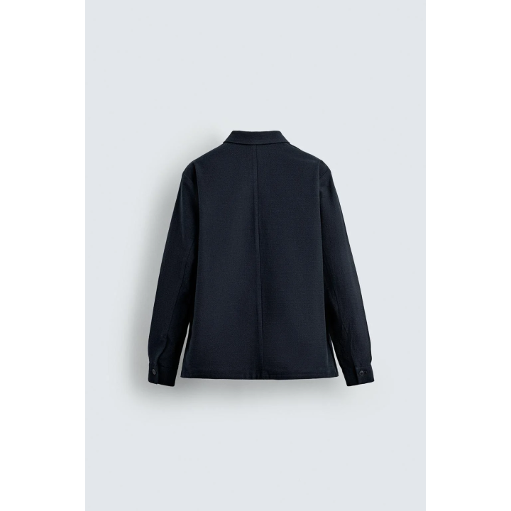 КУРТКА-РУБАШКА КЛАССИЧЕСКОГО КРОЯ С РЕЛЬЕФНОЙ ТЕКСТУРОЙ