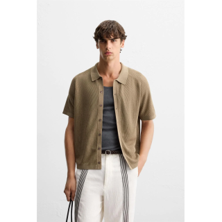 ТРИКОТАЖНАЯ РУБАШКА СВОБОДНОГО КРОЯ