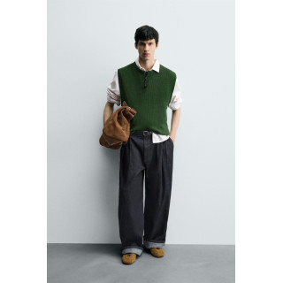 ТРИКОТАЖНЫЙ ЖИЛЕТ ИЗ СМЕСОВОЙ ВИСКОЗЫ