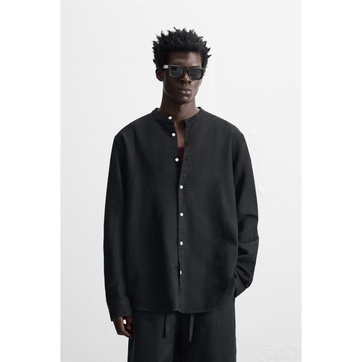 Рубашка из хлопка и льна