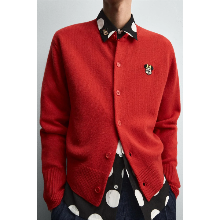 КАРДИГАН С НАШИВКОЙ MINNIE MOUSE HARRY LAMBERT ДЛЯ ZARA X DISNEY