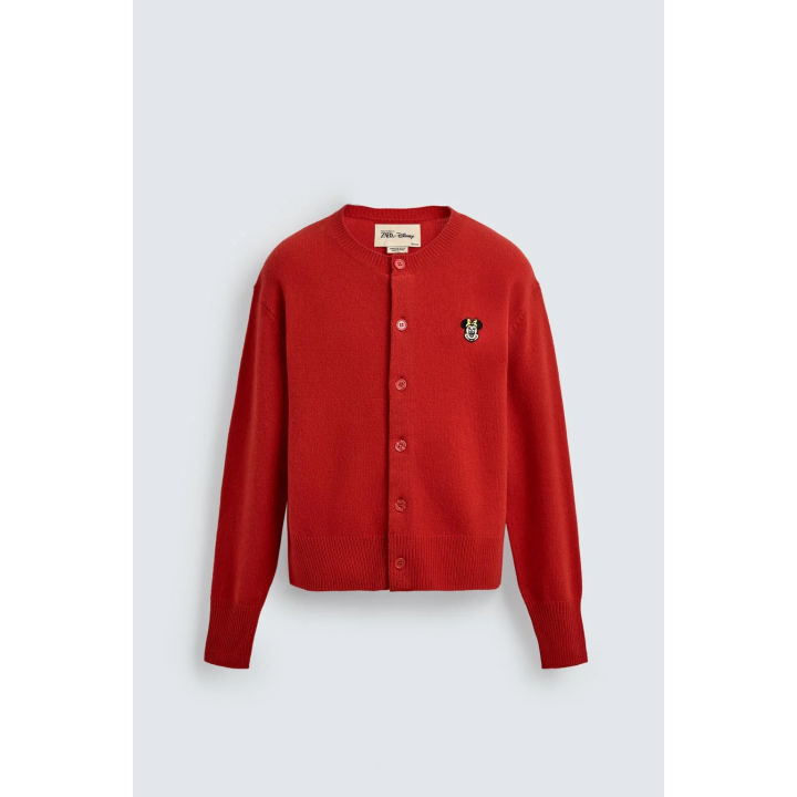 КАРДИГАН С НАШИВКОЙ MINNIE MOUSE HARRY LAMBERT ДЛЯ ZARA X DISNEY