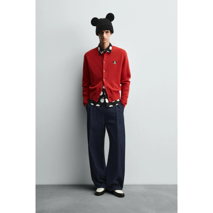 КАРДИГАН С НАШИВКОЙ MINNIE MOUSE HARRY LAMBERT ДЛЯ ZARA X DISNEY