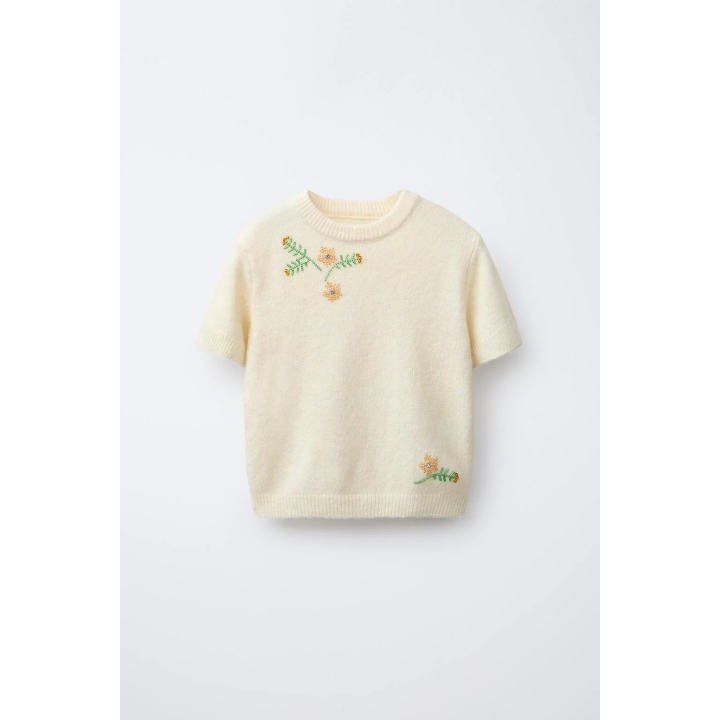 Свитер из вязаной ткани с бисером