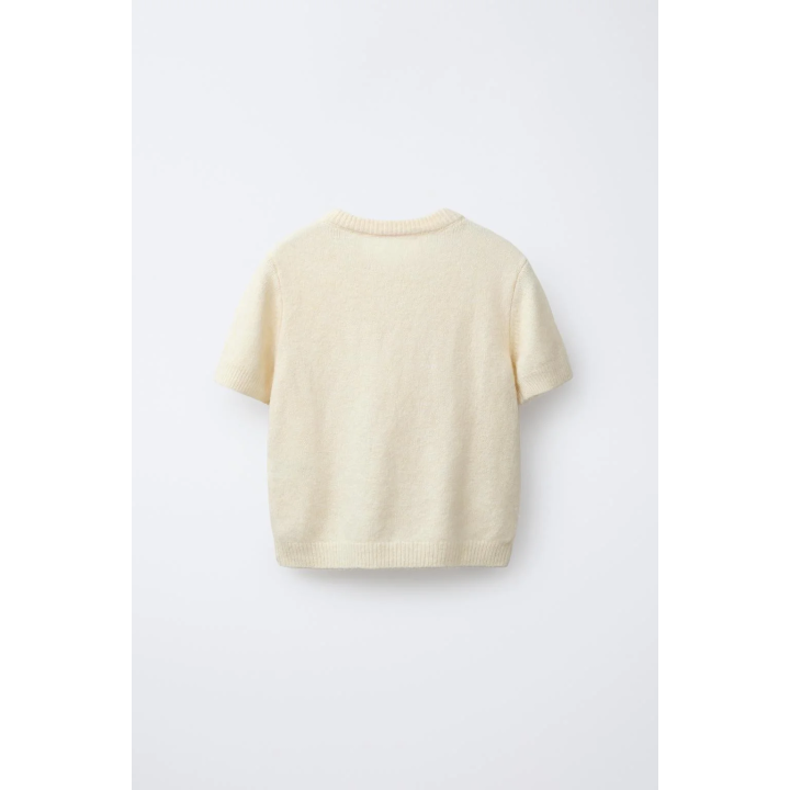 Свитер из вязаной ткани с бисером