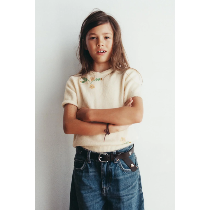 Свитер из вязаной ткани с бисером