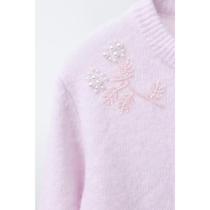 ВЯЗАНЫЙ КАРДИГАН С БУСИНАМИ