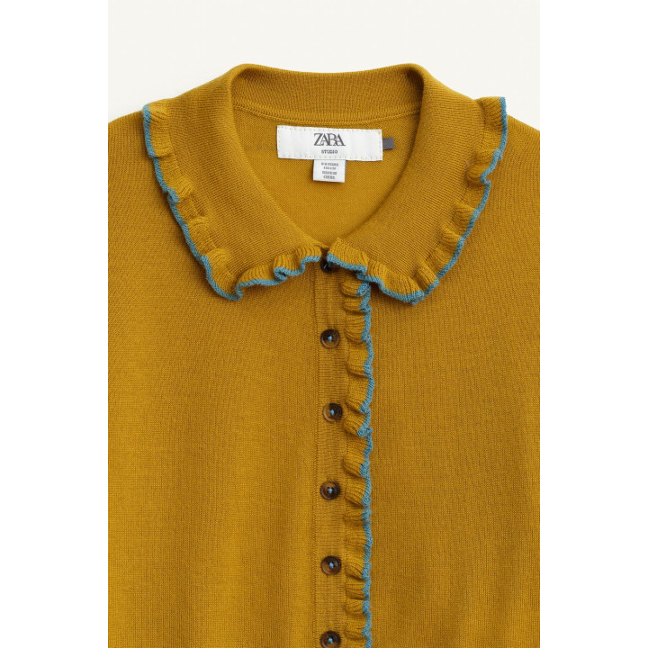 Джемпер с отложным воротником из 100% шерсти ограниченной серии