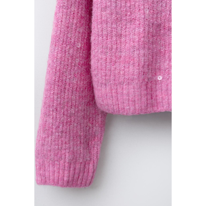 ВЯЗАНЫЙ СВИТЕР С ПАЙЕТКАМИ