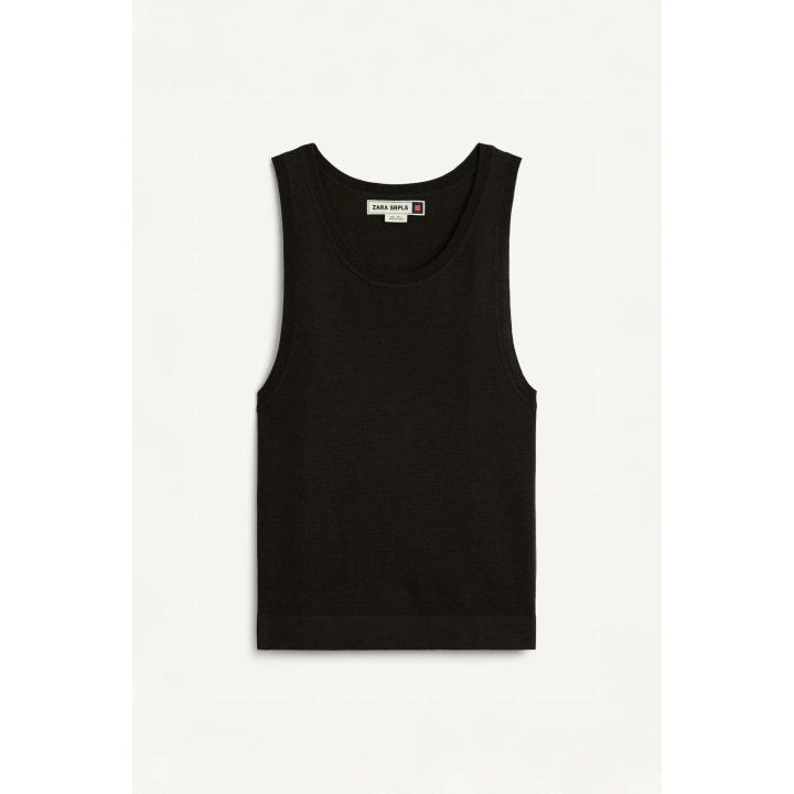 Вязаный топ-майка