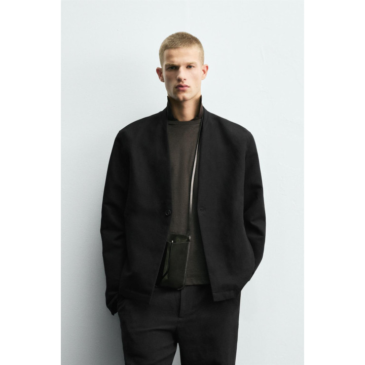 КОСТЮМНЫЙ БЛЕЙЗЕР ИЗ ХЛОПКА И ЛЬНА