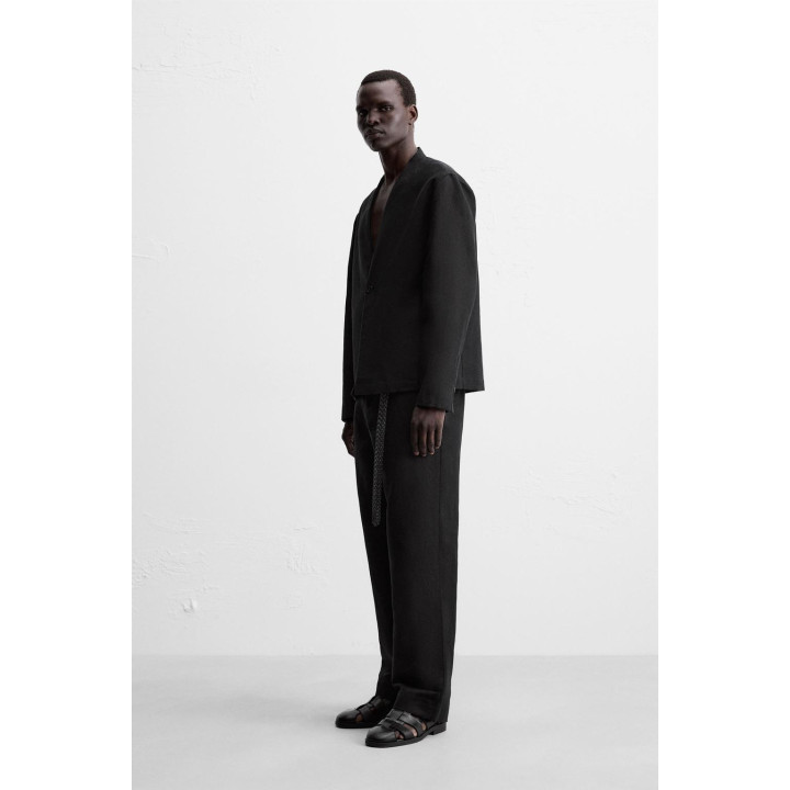 КОСТЮМНЫЙ БЛЕЙЗЕР ИЗ ХЛОПКА И ЛЬНА