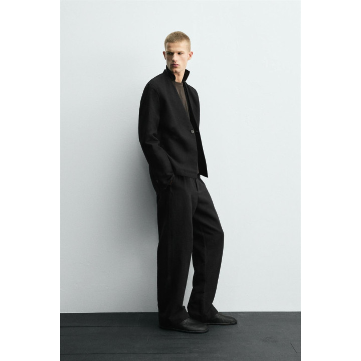 КОСТЮМНЫЙ БЛЕЙЗЕР ИЗ ХЛОПКА И ЛЬНА