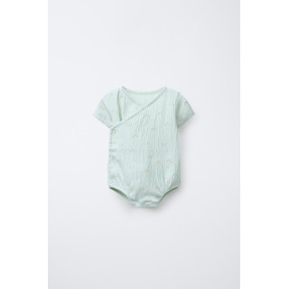 Боди с обернутым принтом радуги и текстурой