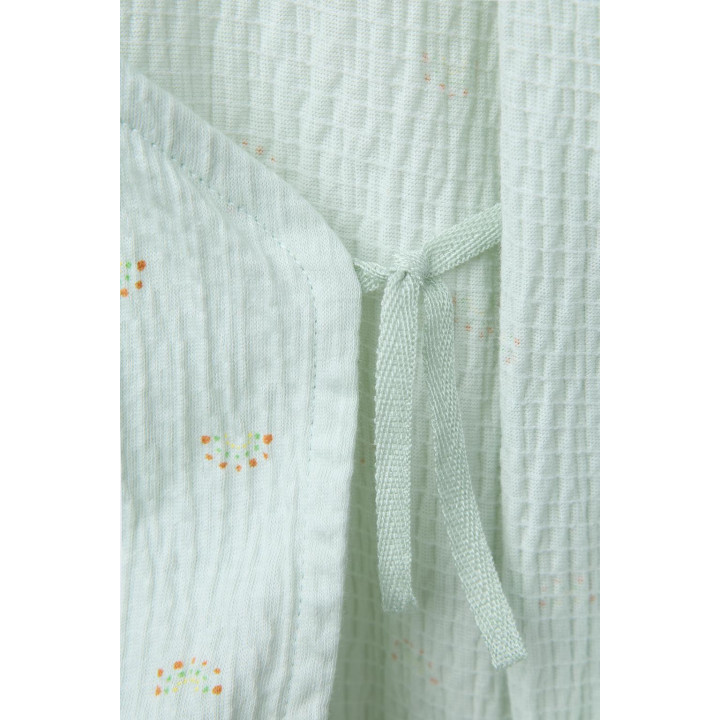 Боди с обернутым принтом радуги и текстурой