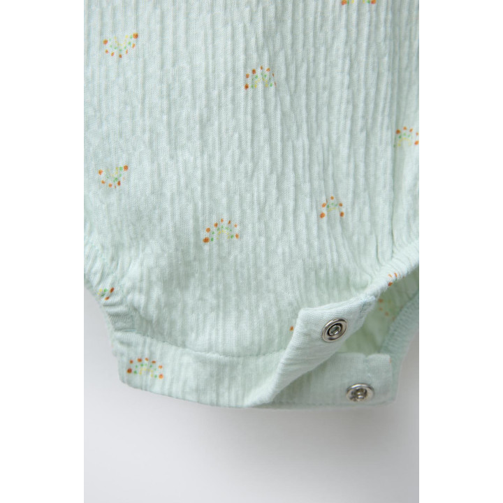 Боди с обернутым принтом радуги и текстурой