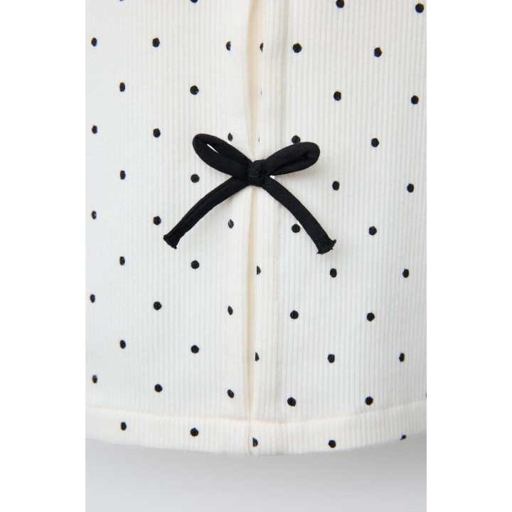 ФУТБОЛКА В РУБЧИК С БАНТИКАМИ