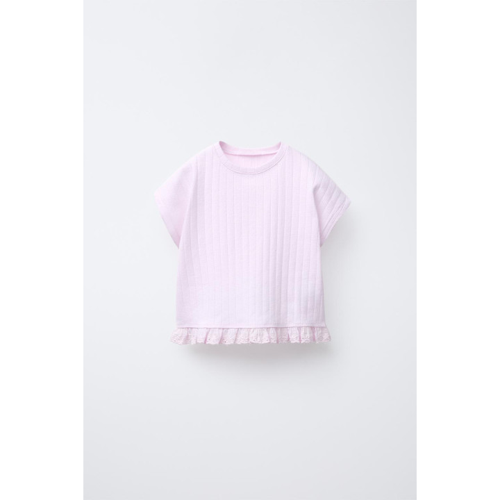 ЖАККАРДОВАЯ ФУТБОЛКА СО ШВЕЙЦАРСКОЙ ВЫШИВКОЙ