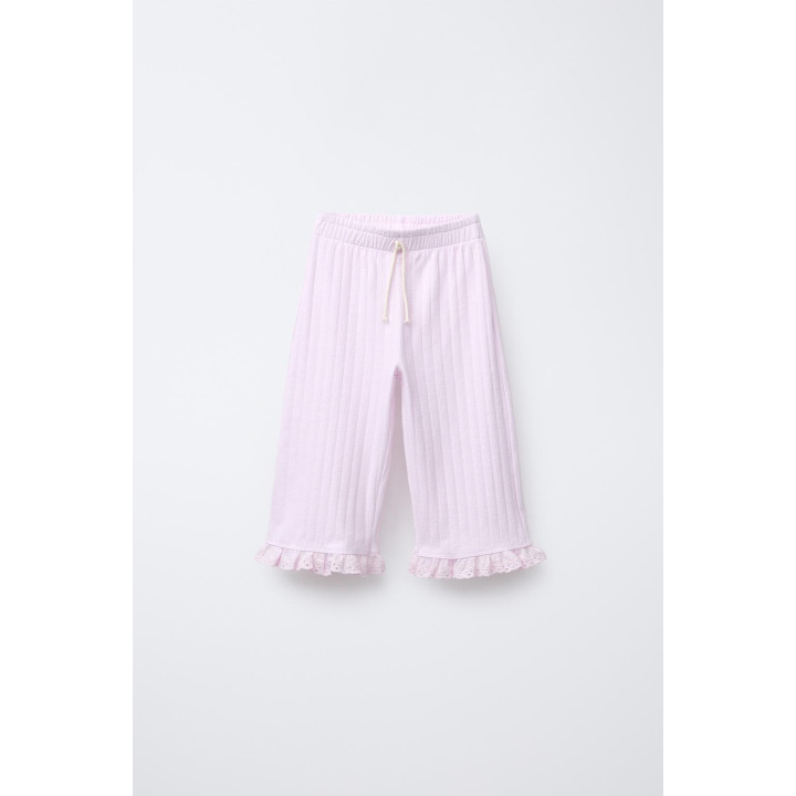 ЖАККАРДОВЫЕ БРЮКИ С ВЫШИВКОЙ В ШВЕЙЦАРСКОМ СТИЛЕ