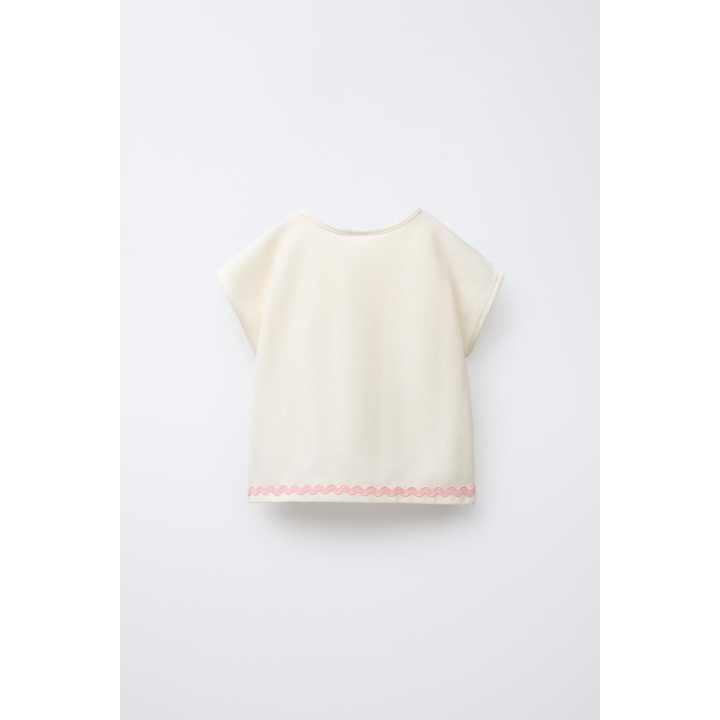 ФУТБОЛКА ПИKЕ С ВОЛНИСТОЙ ТЕСЬМОЙ