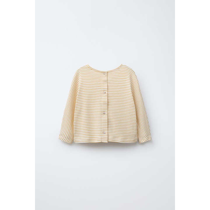 Футболка с ткаными полосками