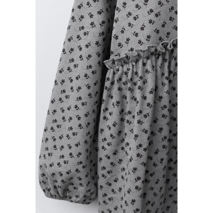 КОМБИНИРОВАННОЕ ПЛАТЬЕ С ЦВЕТОЧНЫМ ПРИНТОМ