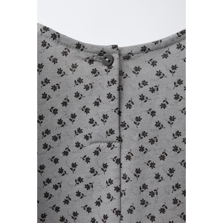 КОМБИНИРОВАННОЕ ПЛАТЬЕ С ЦВЕТОЧНЫМ ПРИНТОМ