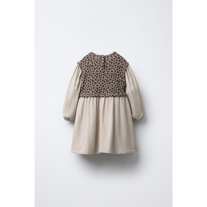 КОМБИНИРОВАННОЕ ПЛАТЬЕ С ПРИНТОМ