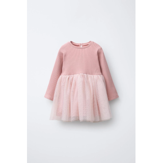 КОМБИНИРОВАННОЕ ПЛАТЬЕ ИЗ ТУЛЯ С БЛЁСТКАМИ