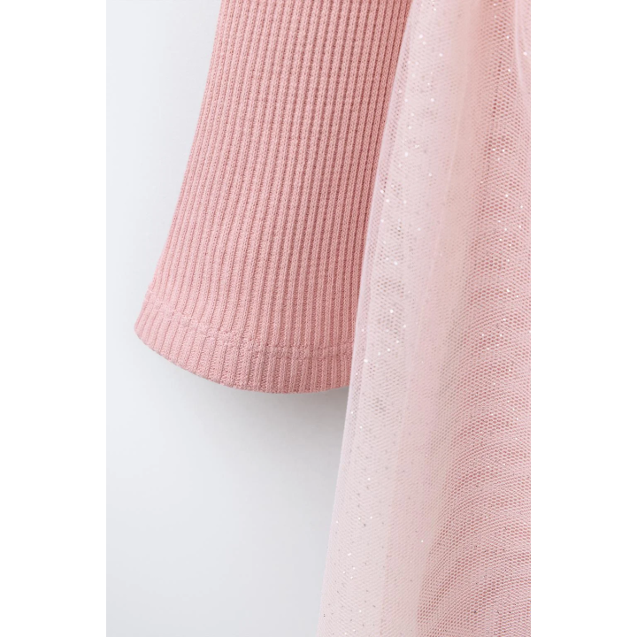 КОМБИНИРОВАННОЕ ПЛАТЬЕ ИЗ ТУЛЯ С БЛЁСТКАМИ