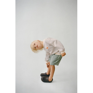 КОМБИНИРОВАННЫЕ ПРЯМЫЕ ШОРТЫ-БЕРМУДЫ В ПОЛОСКУ