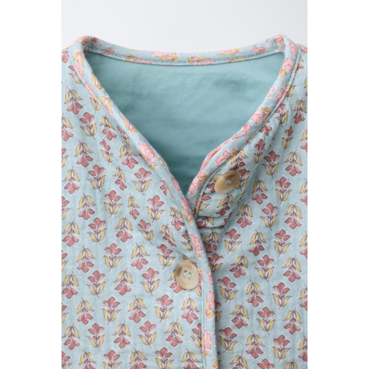 СТЕГАНАЯ КУРТКА С ЦВЕТОЧНЫМ ПРИНТОМ