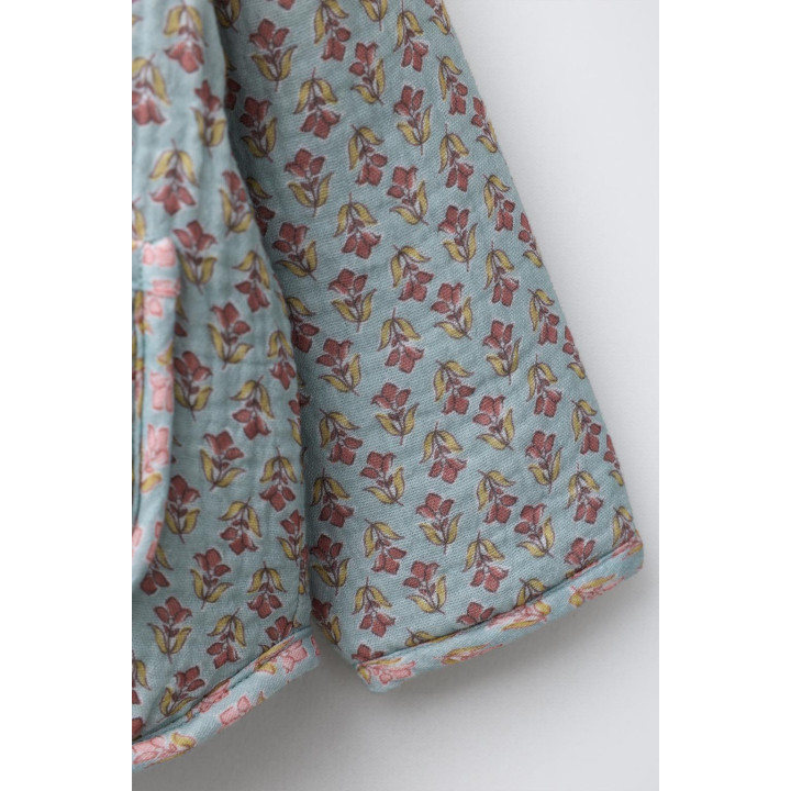 СТЕГАНАЯ КУРТКА С ЦВЕТОЧНЫМ ПРИНТОМ