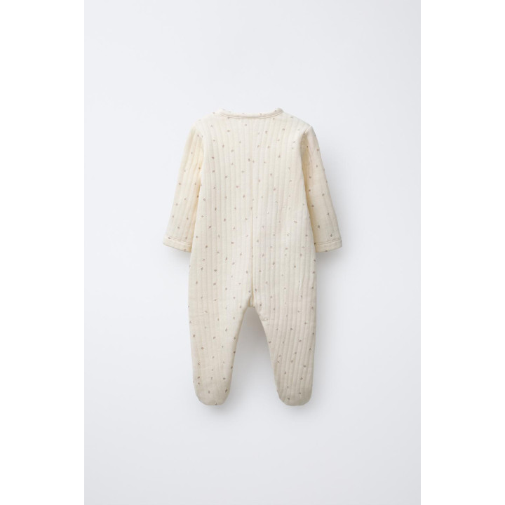 СТЕГАНЫЙ КОМБИНЕЗОН С ПРИНТОМ «ВЕТОЧКИ»