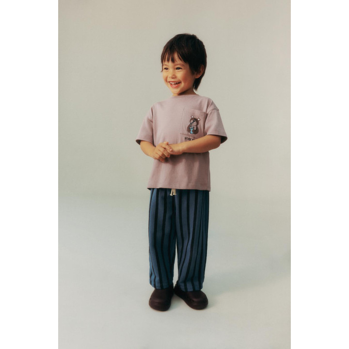 МЕШКОВАТЫЕ ФЛИСОВЫЕ БРЮКИ В ПОЛОСКУ